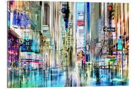 Tableau en plexi-alu Times Square abstrait