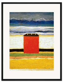 Gerahmter Kunstdruck Rotes Haus