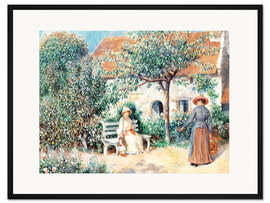 Gerahmter Kunstdruck Gartenszene