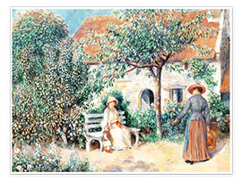 Poster  Garden scene - Pierre-Auguste Renoir