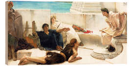 Tableau en bois  Une lecture d&#039;Homère - Lawrence Alma-Tadema