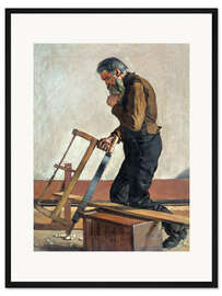 Gerahmter Kunstdruck Der philosophierende Arbeiter