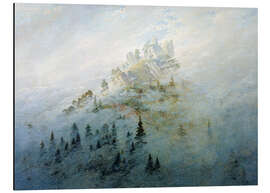 Magnettafel Morgennebel im Gebirge