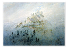 Obra artística  Morning mist in mountains - Caspar David Friedrich