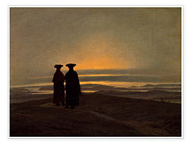 Wandbild  Abendlandschaft - Caspar David Friedrich