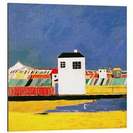 Magnettafel Landschaft mit weißem Haus