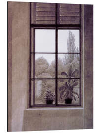 Magnettafel Fenster mit Parkpartie