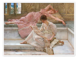 Poster  A favourite poet. - Lawrence Alma-Tadema