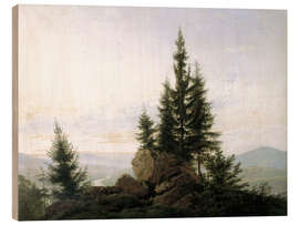 Hout print View into the Elbe valley