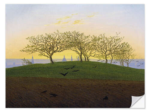 Wall sticker Hill with plowed field