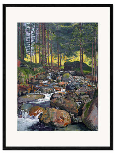 Framed art print Forest with Mountain Brook