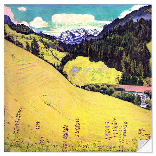 Muursticker View of the Blüemlisalp