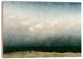Obraz na drewnie  Mnich nad morzem - Caspar David Friedrich