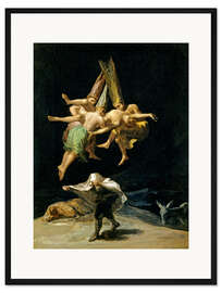 Gerahmter Kunstdruck Flug der Hexen
