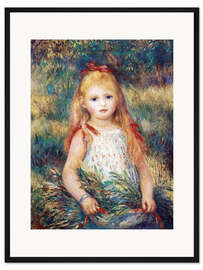 Gerahmter Kunstdruck Mädchen im Garten