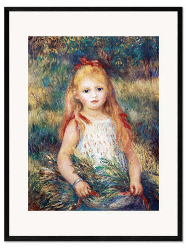 Framed art print Girl in a garden