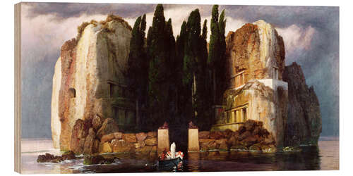 Tableau en bois L'île des Morts