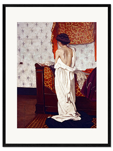 Framed art print Nude from the Back in an Interior