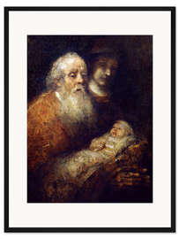 Gerahmter Kunstdruck Simeon mit Jesusknabe