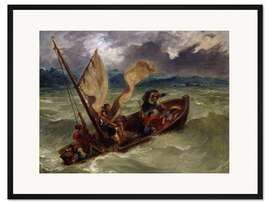 Gerahmter Kunstdruck Jesus auf dem See Genezareth