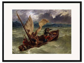 Ingelijste kunstdruk Jesus on Sea of Galilee