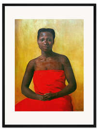 Gerahmter Kunstdruck Sitzende Frau