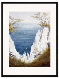 Gerahmter Kunstdruck Kreidefelsen auf Rügen