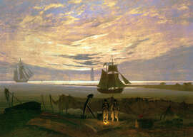 Magnettafel Abend am Ostseestrand