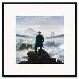 Gerahmter Kunstdruck Der Wanderer über dem Nebelmeer