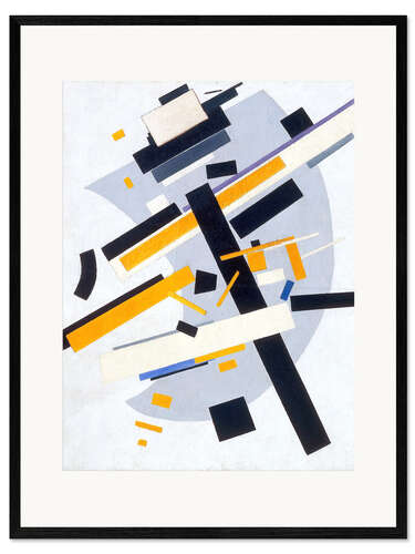 Framed art print Supremus No. 58: Yellow and Black