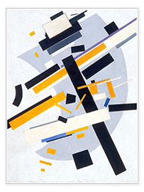 Wall print  Supremus No. 58: Yellow and Black - Kasimir Sewerinowitsch Malewitsch