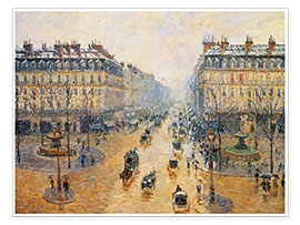 Tableau  Avenue de l'Opéra. Effet de neige. Matin - Camille Pissarro