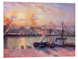 Foam board print Sunset at Rouen