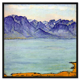 Gerahmter Kunstdruck Genfersee bei Chamby