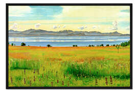 Gerahmter Kunstdruck Genfersee von Saint-Prex aus