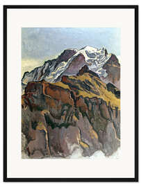 Gerahmter Kunstdruck Jungfrau von Mürren aus