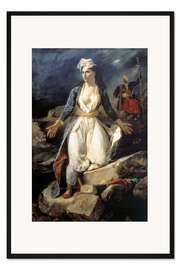 Gerahmter Kunstdruck Griechenland auf den Ruinen von Missolonghi