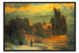 Gerahmter Kunstdruck Villa am Meer III