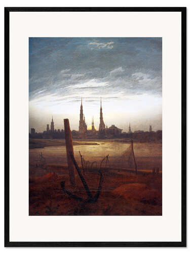Framed art print City at Moonrise