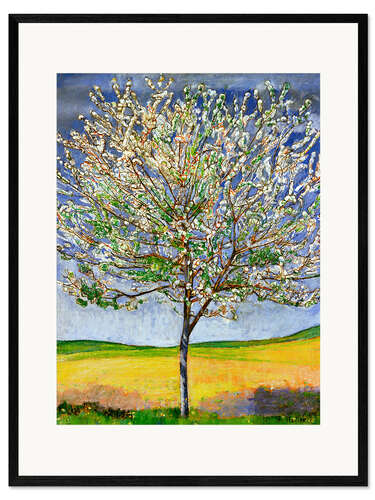Impression artistique encadrée Cerisier en fleurs