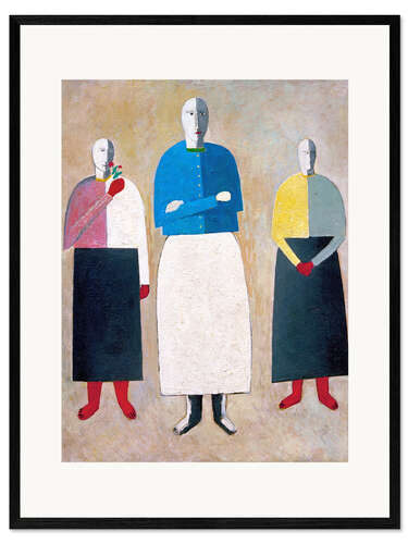Impresión de arte enmarcada Three Girls
