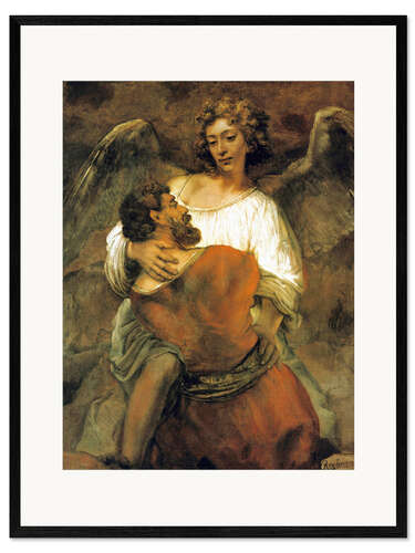 Framed art print Jacob's Battle with the Angel