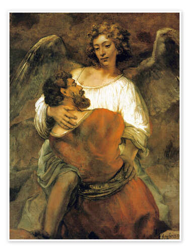Poster Jakobs Kampf mit dem Engel