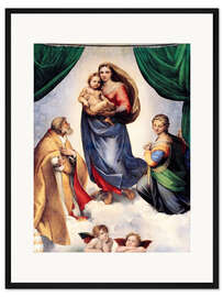 Gerahmter Kunstdruck Sixtinische Madonna