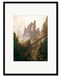 Impression artistique encadrée Gorge rocheuse