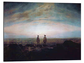 Magnettafel Zwei Männer am Meer