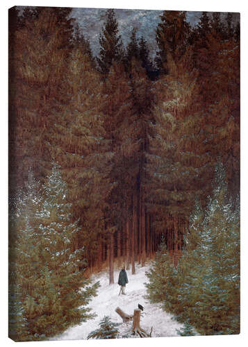 Canvas print Chasseur in the woods