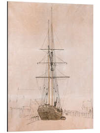 Magnettafel Studie eines Zweimasters