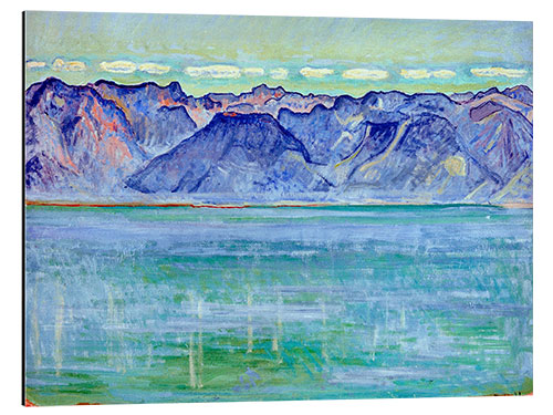Aluminium print Lake Geneva with Savoyerberge