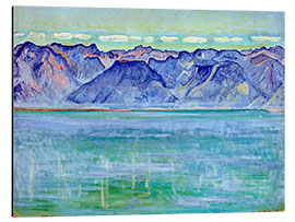 Aluminium print Lake Geneva with Savoyerberge